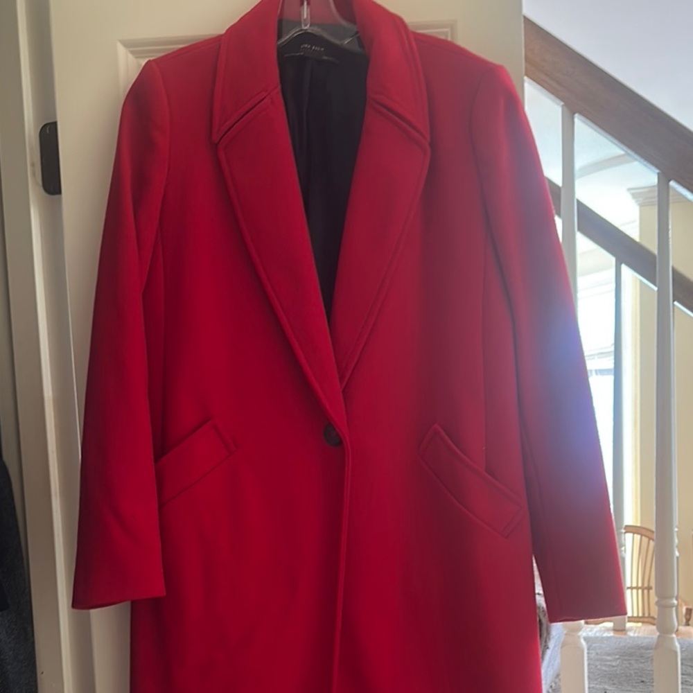 Zara Bright Red Trench Coat